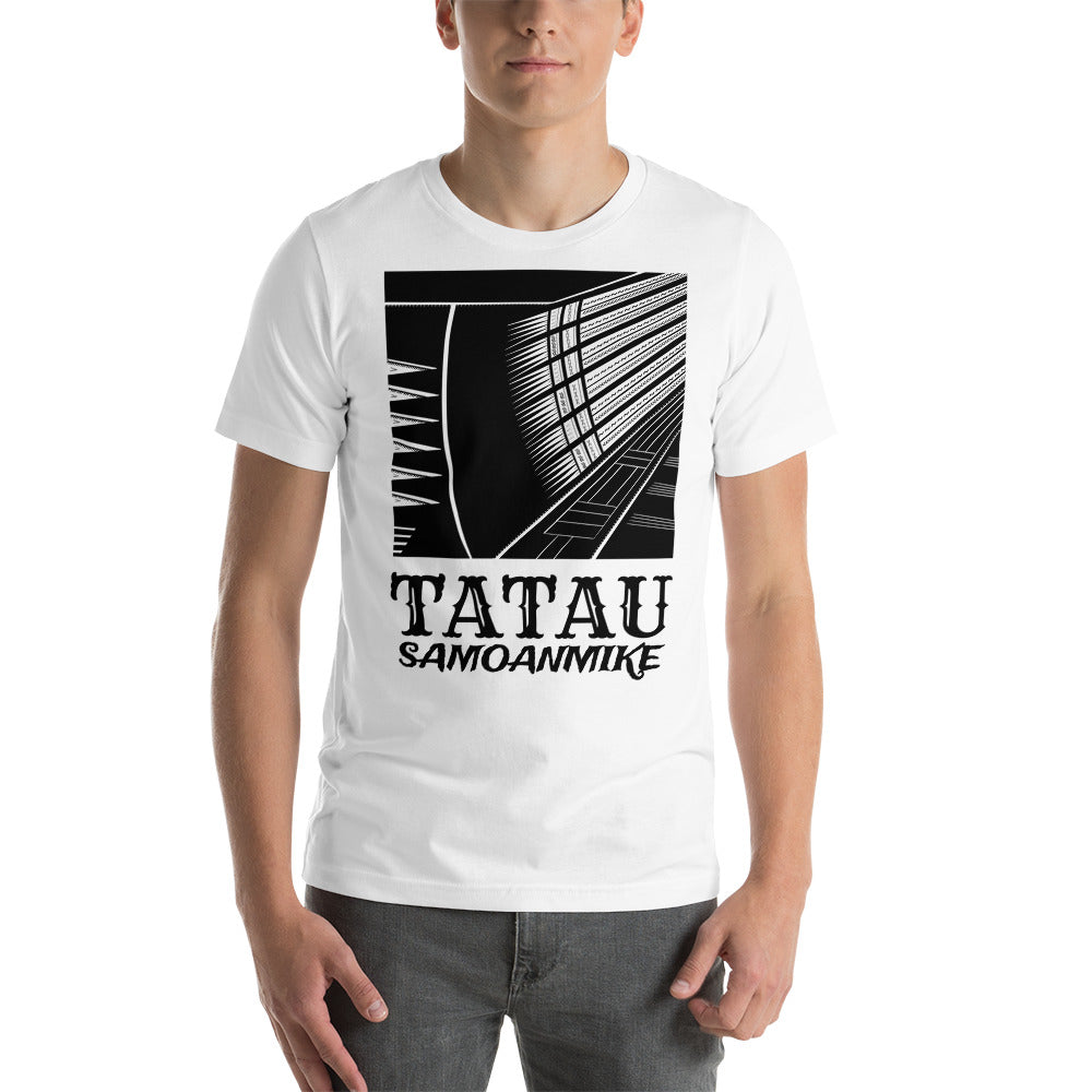 Samoan Tatau Art Short-Sleeve Unisex T-Shirt available only in white